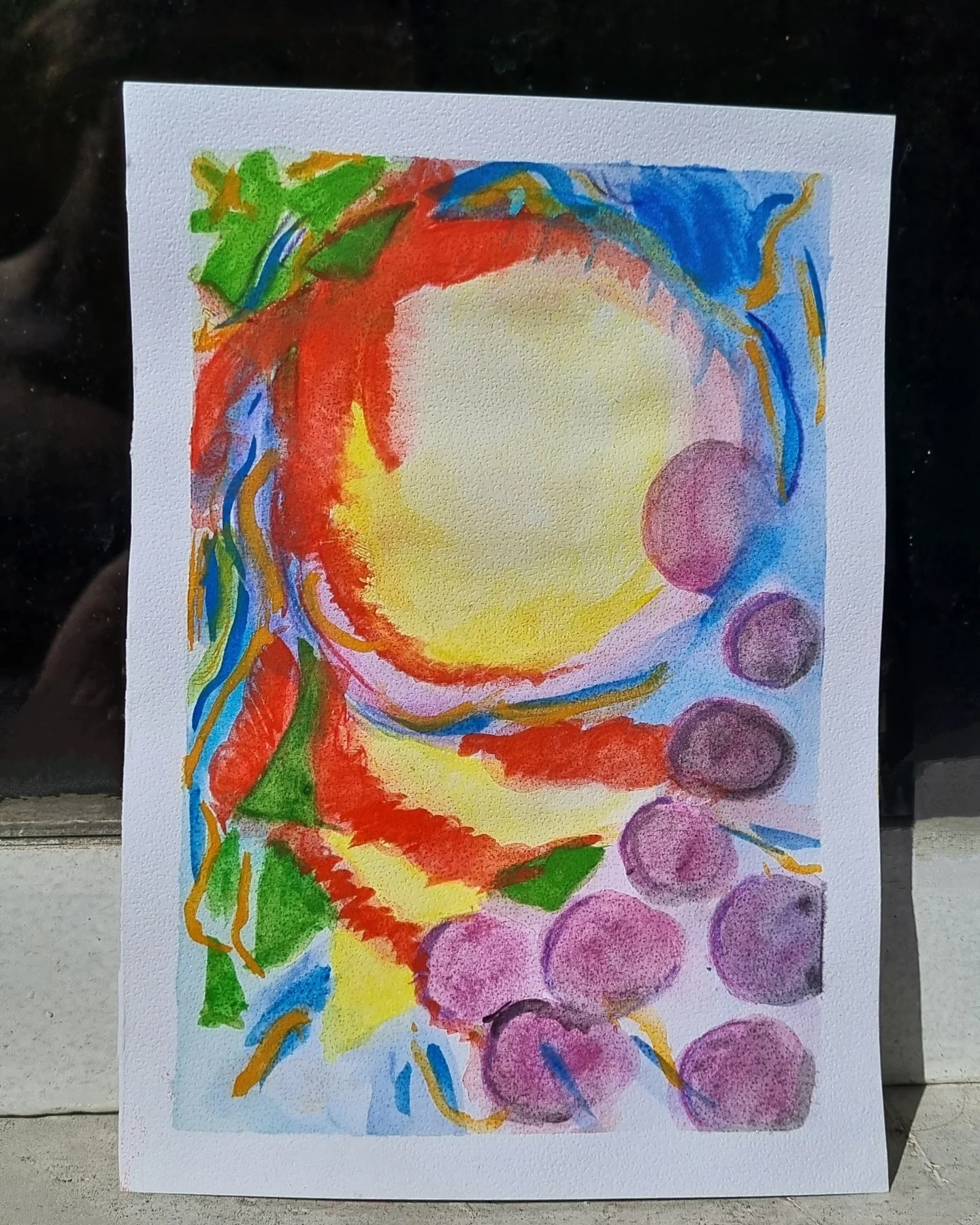 Obra abstrata colorida