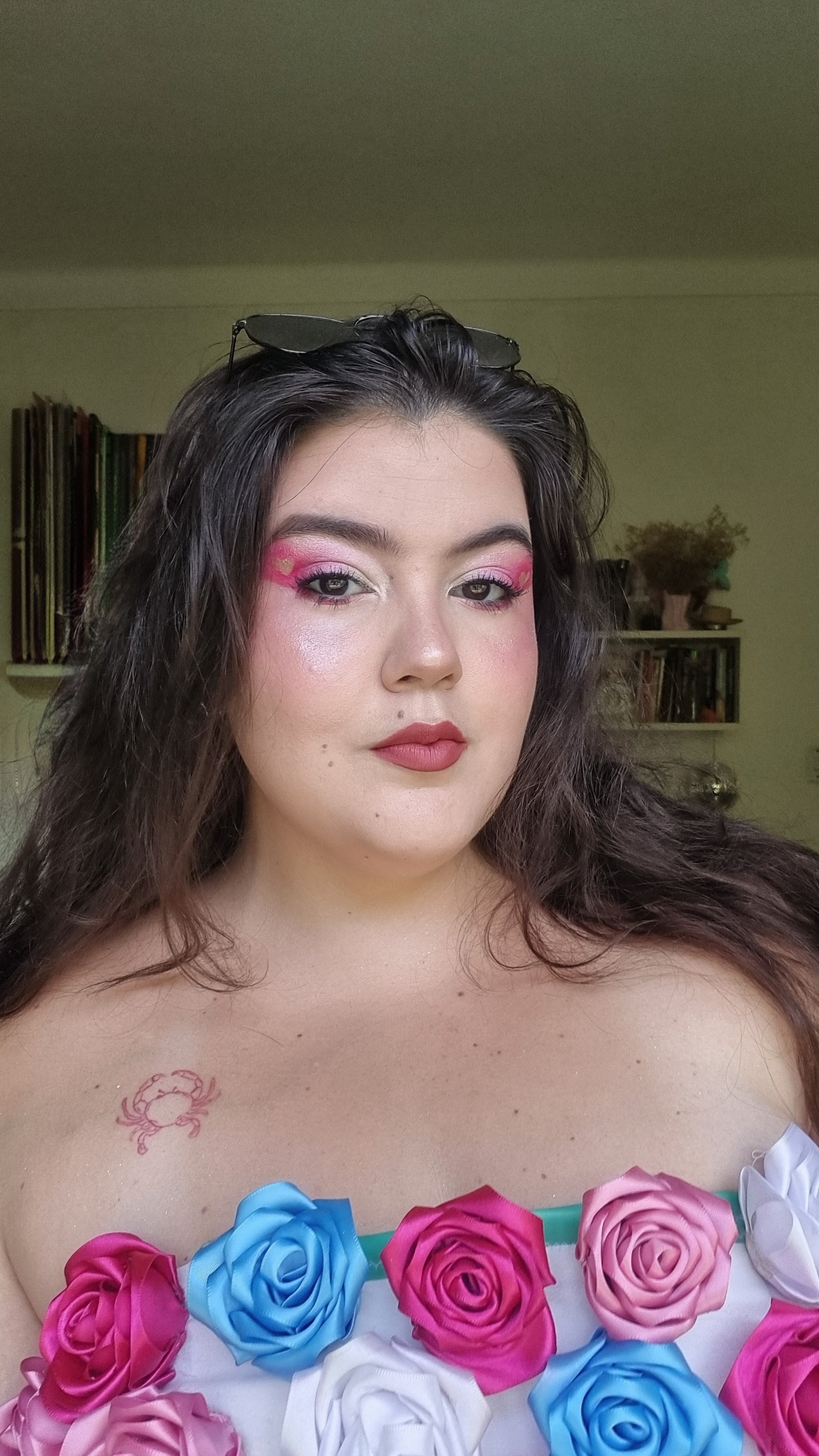 Close da maquiagem artística Lollapalooza 2026