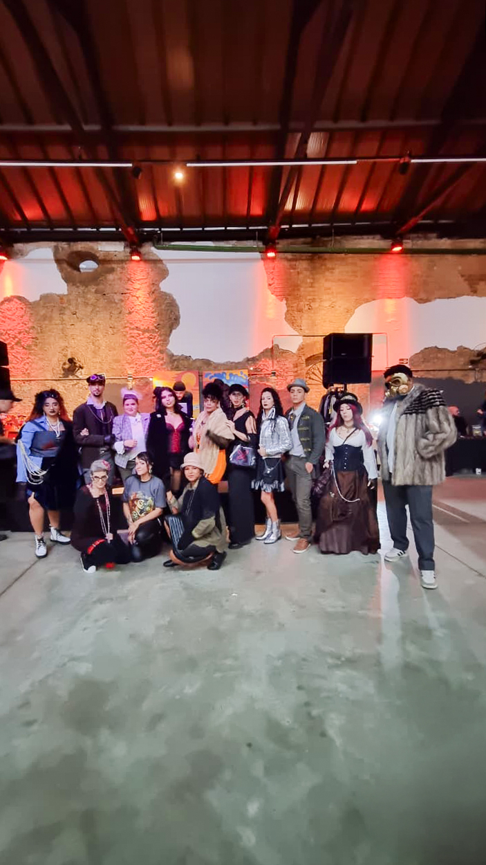 Maquiagem temática steampunk para desfile Anarquia de Vestir
